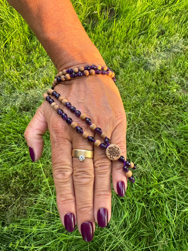 Mala online im Shop kaufe Amethyst fac. mit Sandelholz