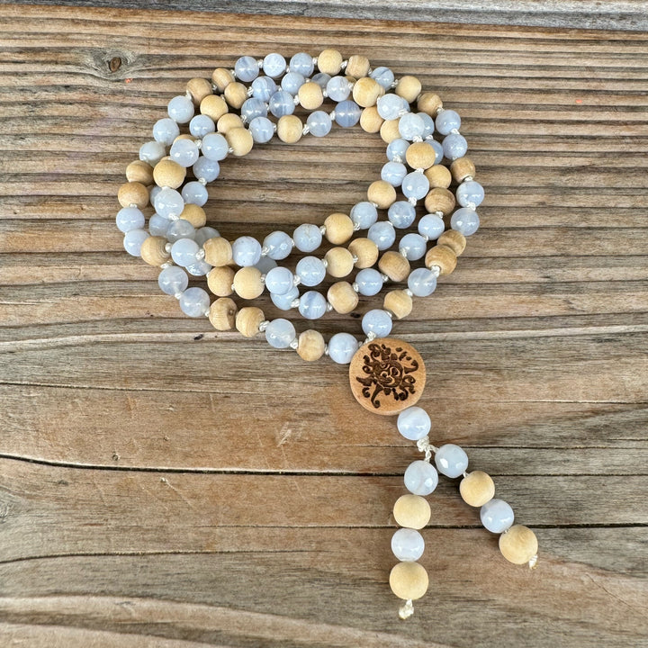 29#108 Mala Chalcedon und Tulsi | 6 mm