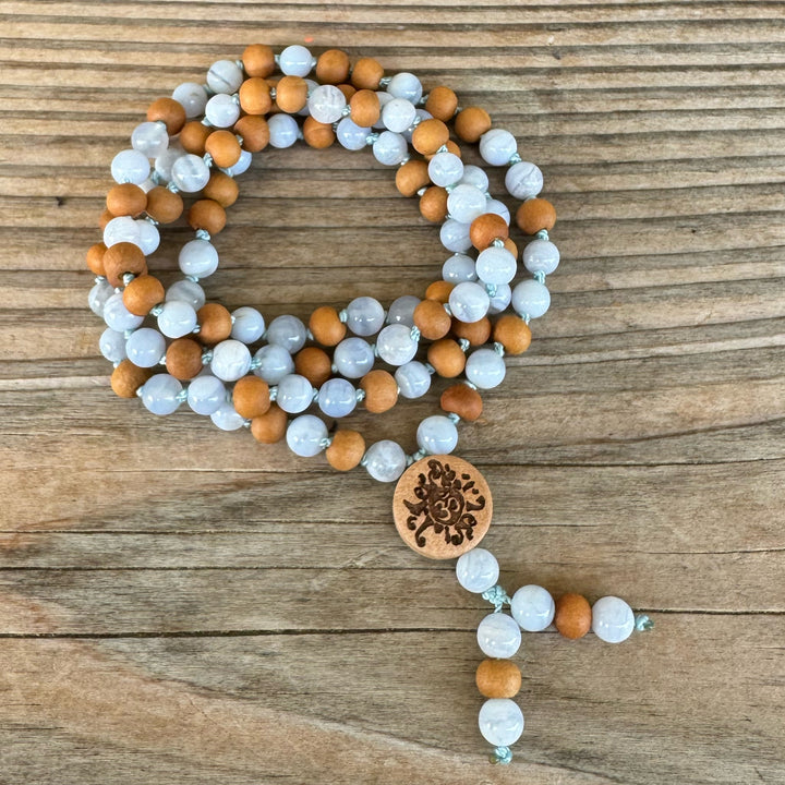 33#108 Mala Chalcedon und Sandelholz | 6 mm